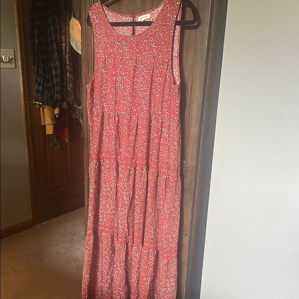Max Studio Red Floral Maxi Dress